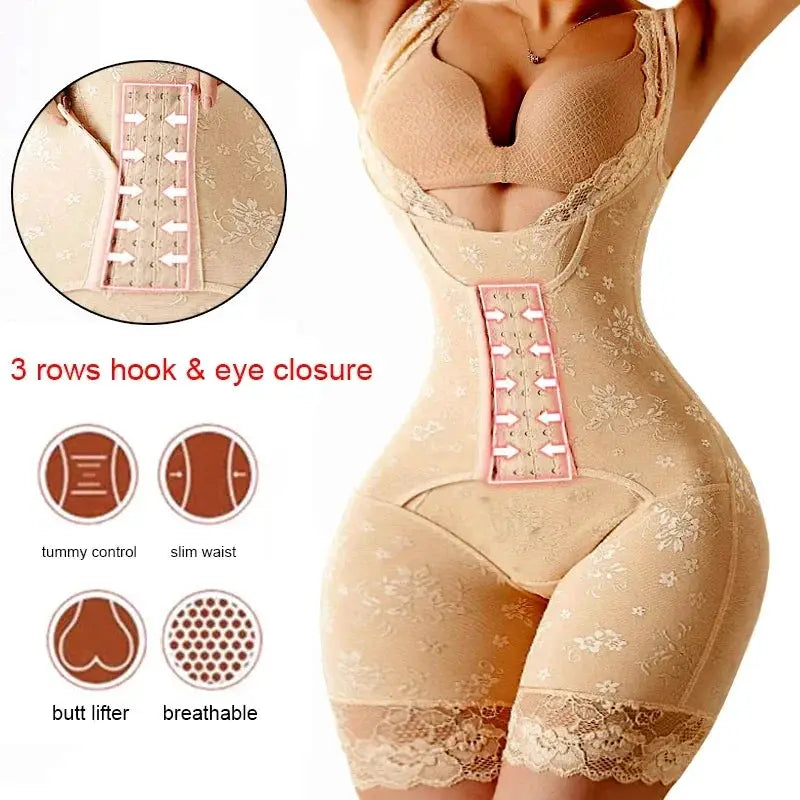Seamless Bodysuit Shaper Tummy Trimmer and Thigh Slimmer