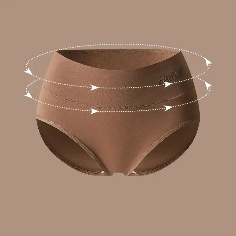 4 Pack High Waist Women Cotton Panties Body Shaper Underwear
