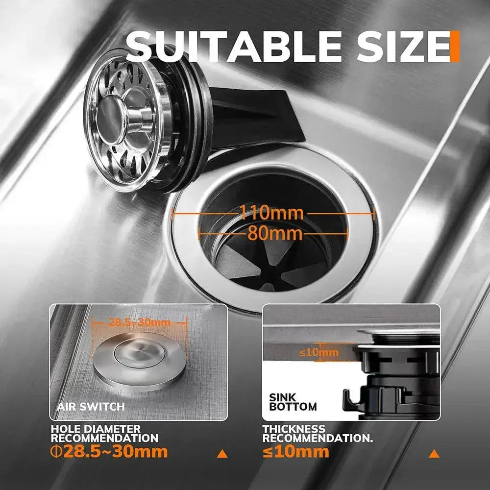 MIUI Continuous Feed Garbage Disposal With Sound Reduction