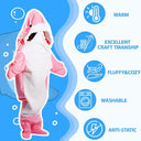 GY 1pcs Trendy Sand Sculpture Shark Sleeping Bag Flannel