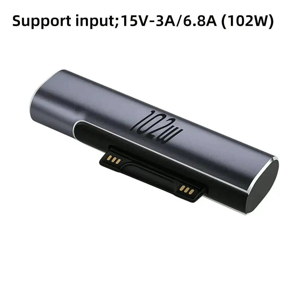 For Microsoft Surface Pro X 8 7 6 5 4 Go Book to Type C PD Adapter Tablet Fast Charging Plug Converter Magnetic Charger Adapter
