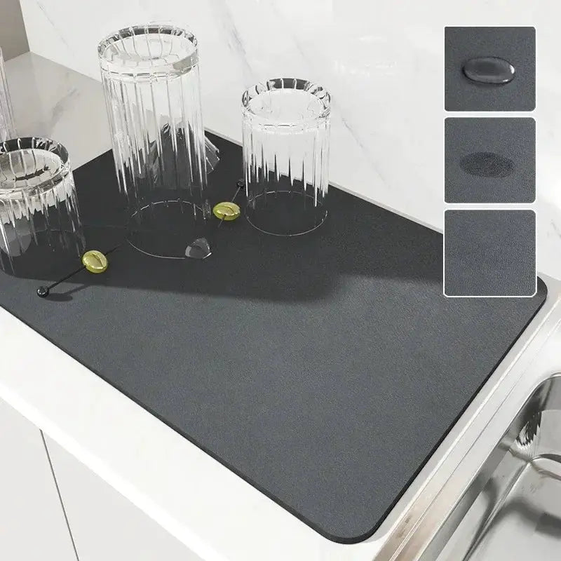 Diatomaceous Earth Coffee Machine Mat Kitchen Drain Placemat