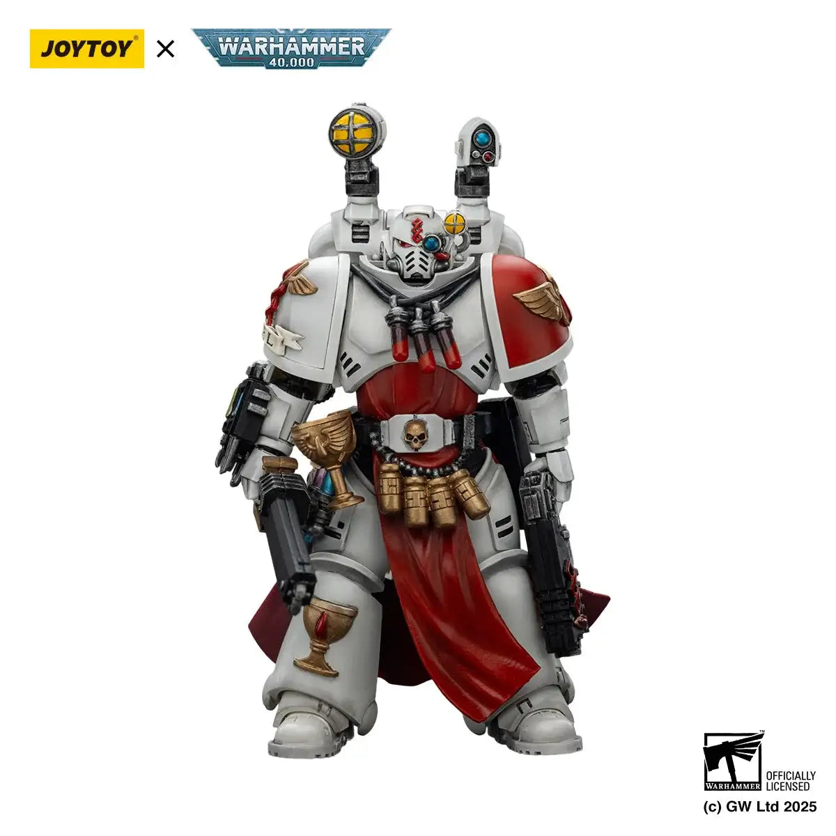 JOYTOY Warhammer 40K Action Figure 1/18 Blood Angels Sanguinary Priest with Heavy bolt pistol, chainsword and narthecium figures Toys