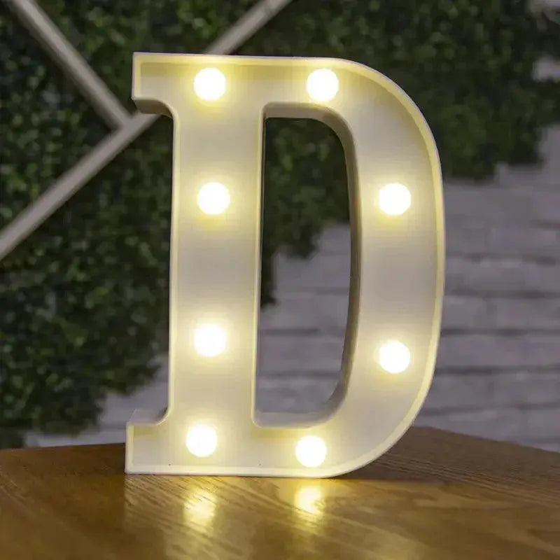 Battery Operated LED Alphabet Lights for Home Party Decor