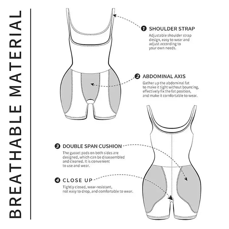 Womens Hourglass Shapewear Bodysuit With Butt Lifting