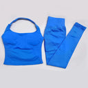 Yoga Set Seamless Backless Halter Top Leggings