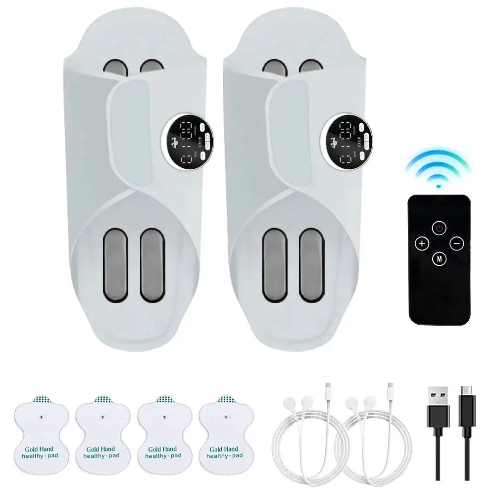 Smart Foot Massager EMS TENS Pulse Device for Athlete Recovery Daily Stress Relief Care Machine Home Spa Use Lightweight
