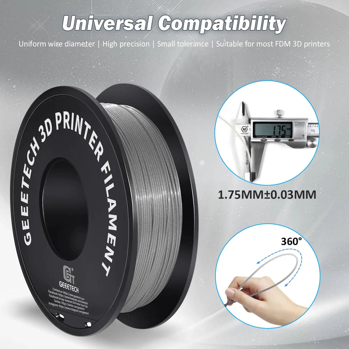 Geeetech Sparkly PLA - Smooth Precision — product view 2