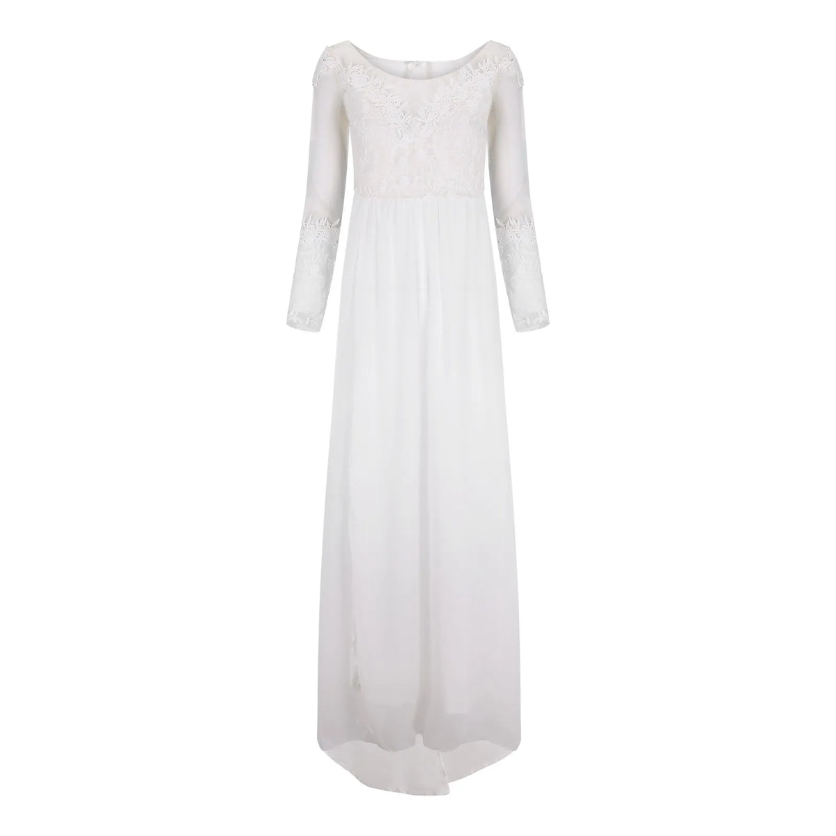 Off Shoulder Lace Slit Gown