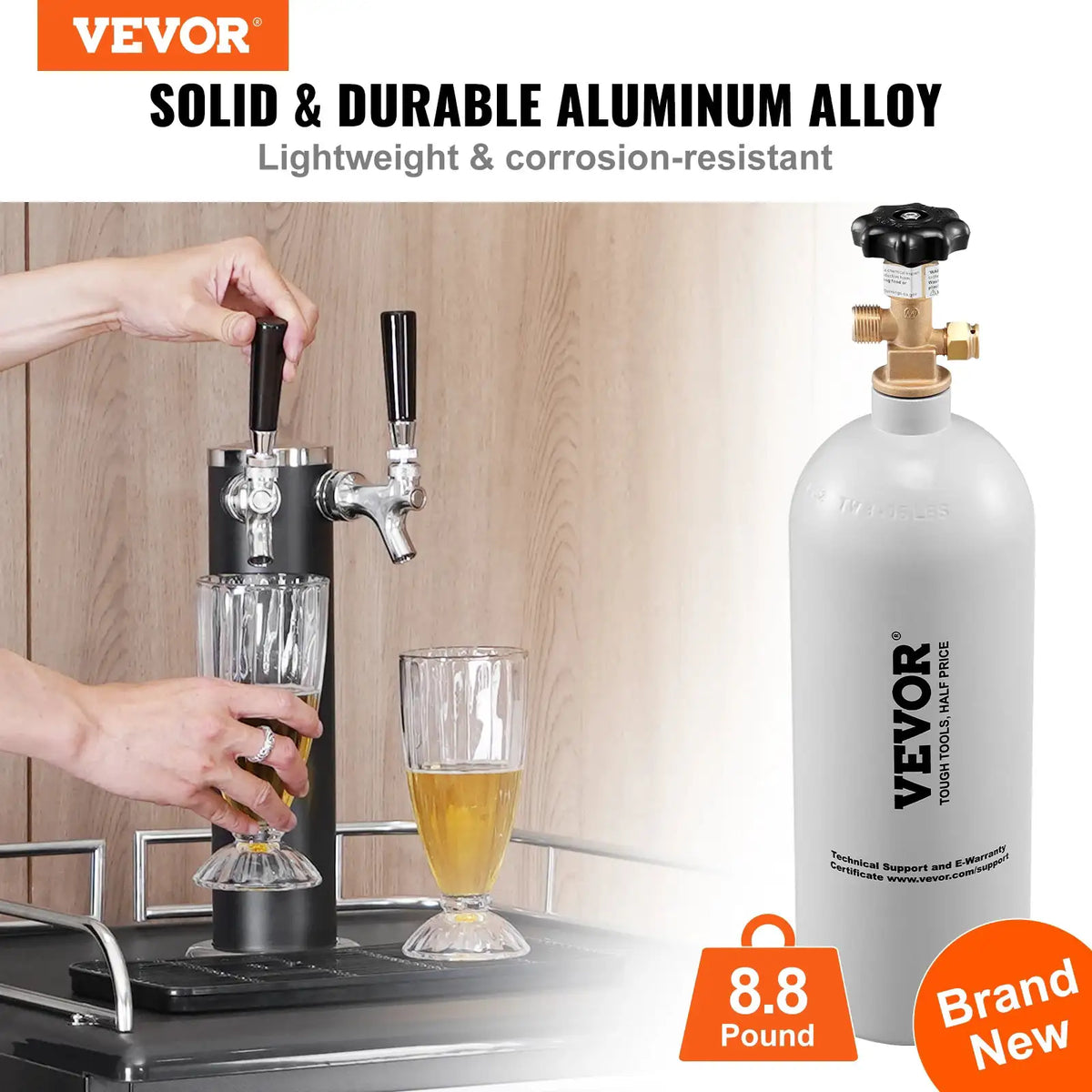 SucceBuy Lbs Tank Aluminum Gas Cylinder Brand Cylinder with Gray — product view 2
