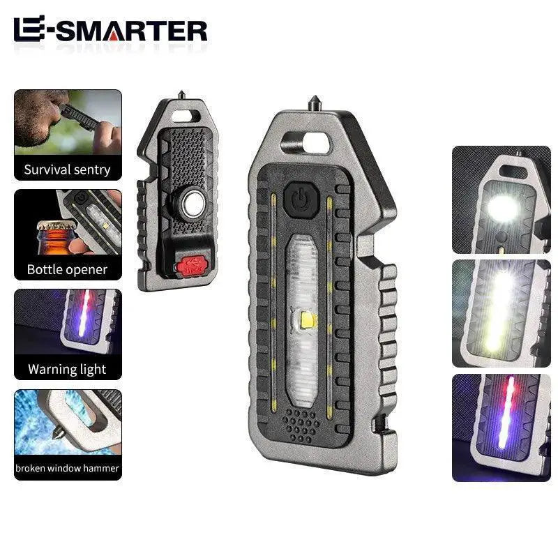 Illuminator Pro LED Keychain Flashlight Self Defense Whistle