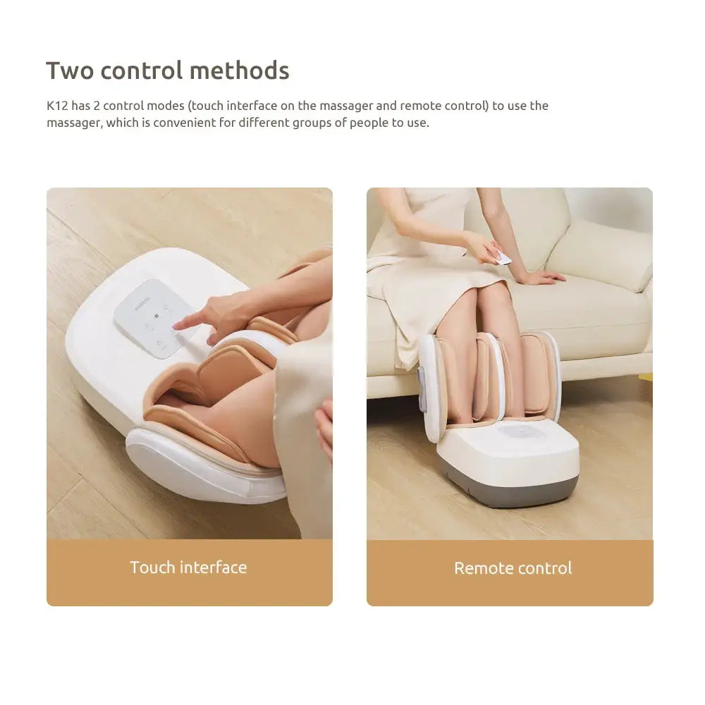 MARESE Electric Leg and Foot Massager Machine Calf Air Massage Kneading Shiatsu Roller Massage with Heating K12