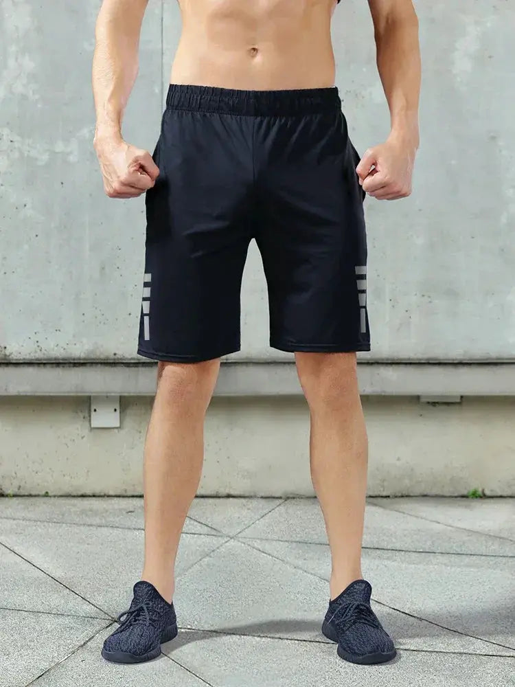 Sonechoki Running Shorts Men Striped Print Loose Fit