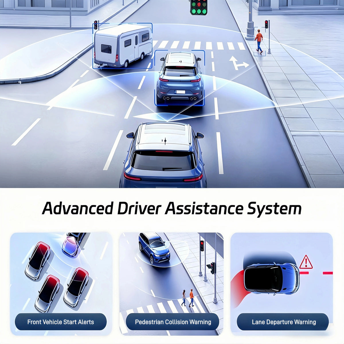 PRO Mirror Dash Cam with ADAS and BSD and LCA — product view 6