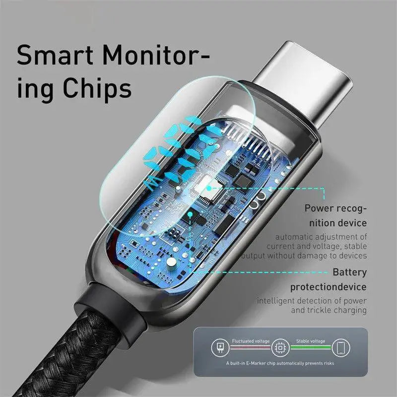 Baseus USB C Cable With Digital Display Fast Charging Cord