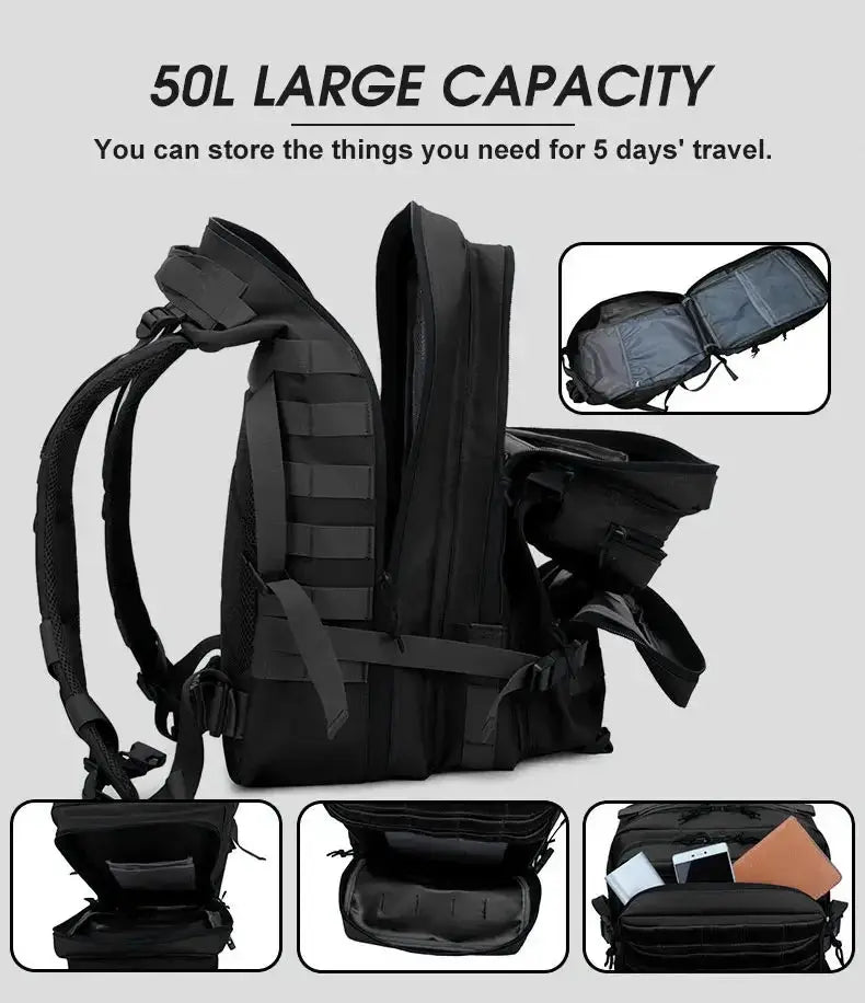 Outdoor Multifunctional 50L Tactical Backpack For Adventure