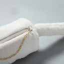 Women Cat Plush Shoulder Bag Corduroy Satin Fur Messenger