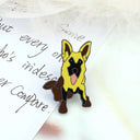 Walking Dogs Cartoon Enamel Pin Labrador Dachshund Bulldog Brooch