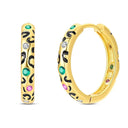 Sterling Silver Hoop Earrings Golden
