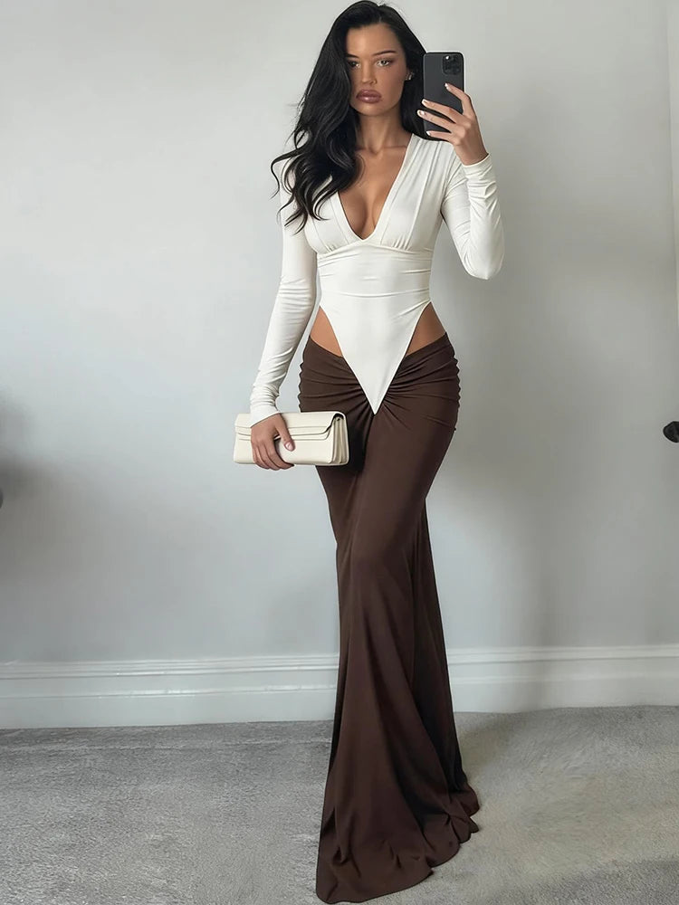 NIBBER V Neck Evening Dress
