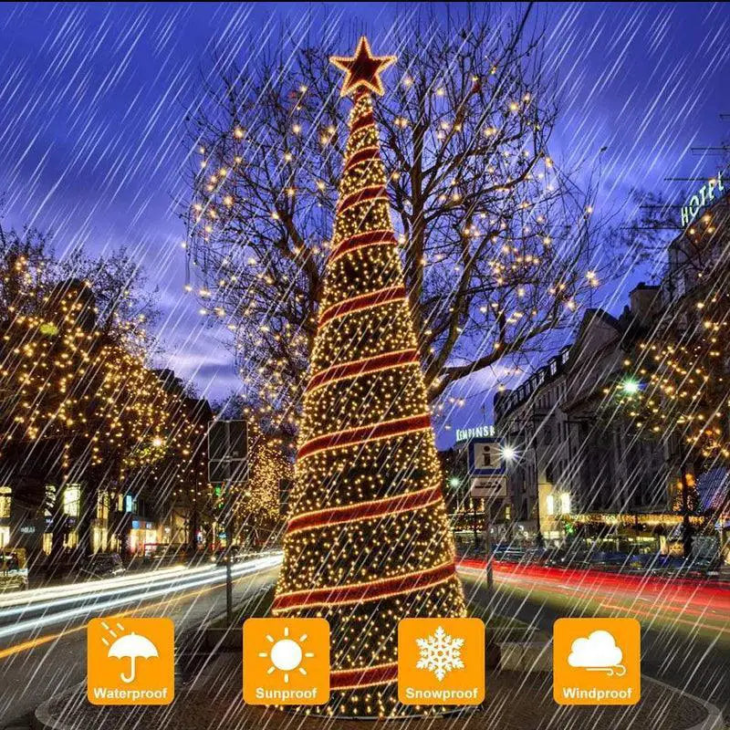 Solar Led Fairy String Lights 8 Modes Quick Charge Decor