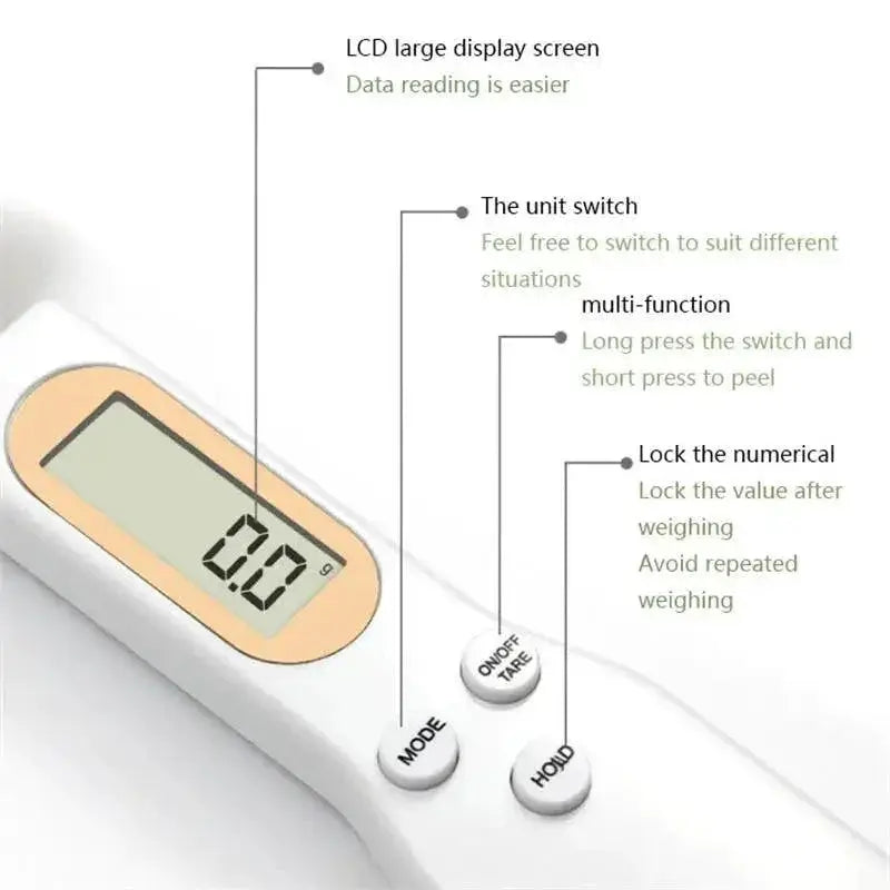 LCD Digital Measuring Spoon Scale Adjustable Weighing