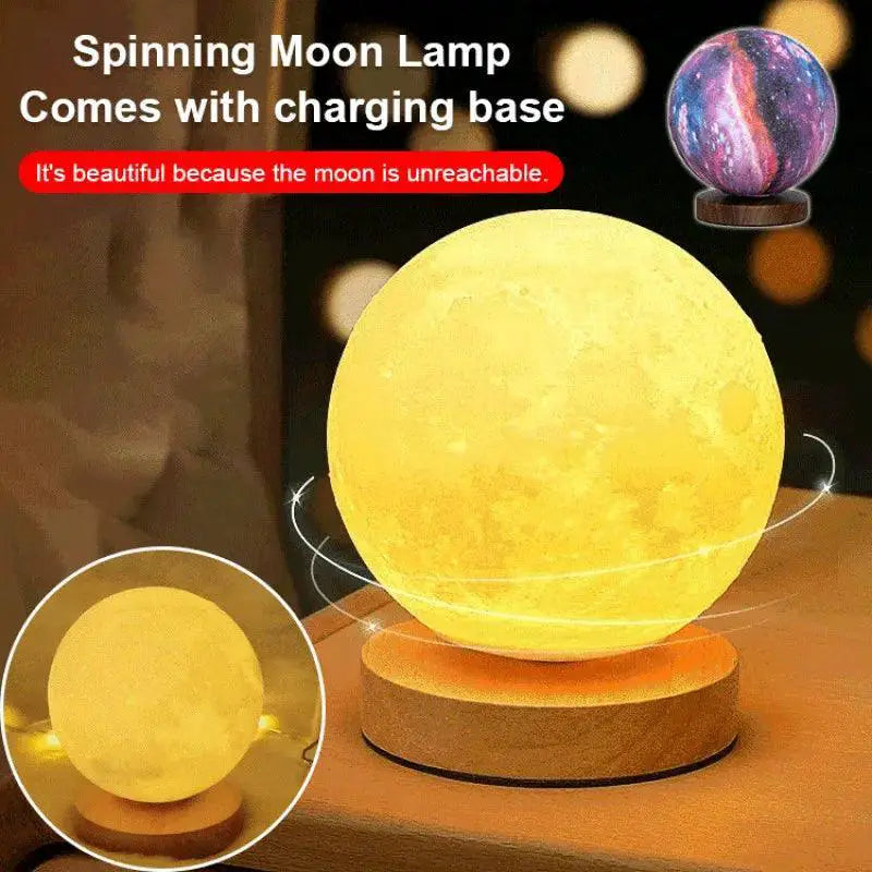 Levitating Moon Lamp 3D Night Light With Remote Colors