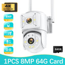 8MP Dual Lens Outdoor Security Camera with Night Vision
