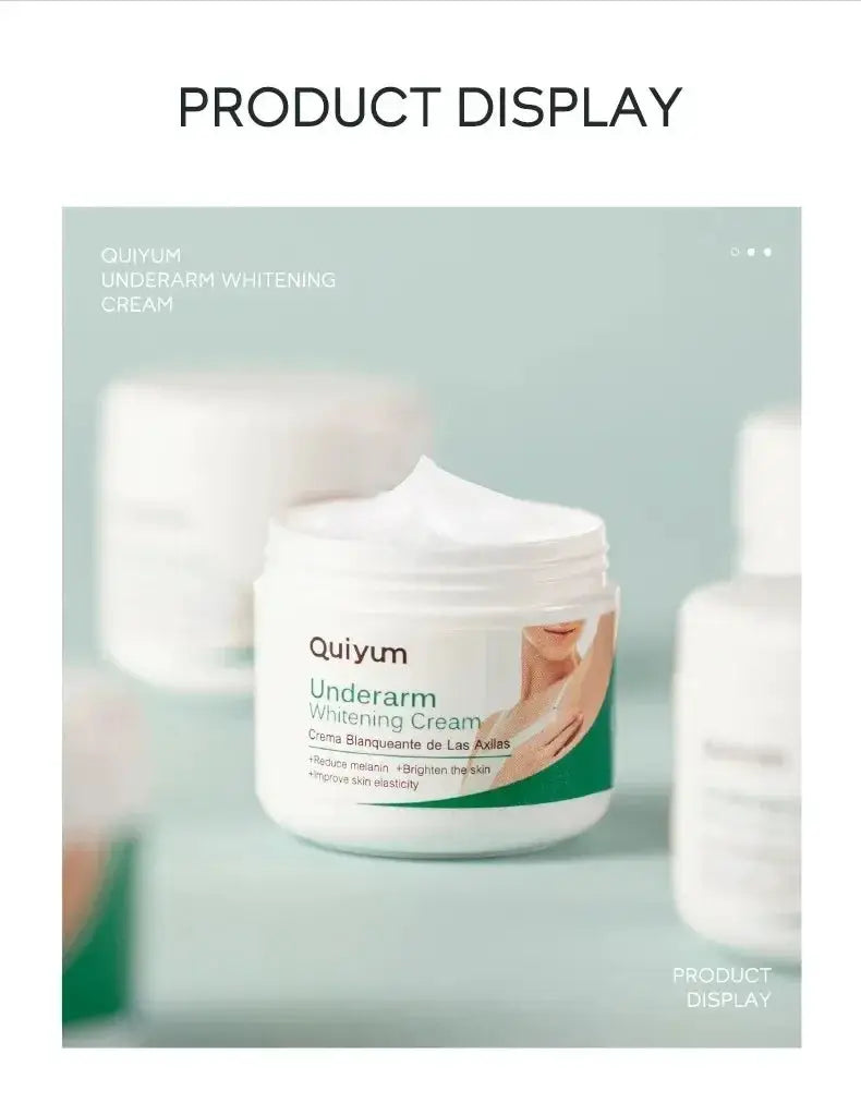 Quiyum Underarm Body Cream Armpit Legs Knee Elbow Cream Dull Remove Dark Spots Melanin Brighten Skin Care 30g