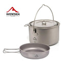 Lightweight Titanium Camping Cookware Set for Hiking Gear