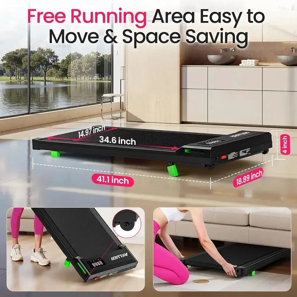 Compact Desk Treadmill, Portable Mini Walking Pad, 2.5HP, 330lbs Capacity, Ideal for Home or Office Spaces