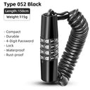 Portable Anti Theft Cable Lock For Helmets And Bikes