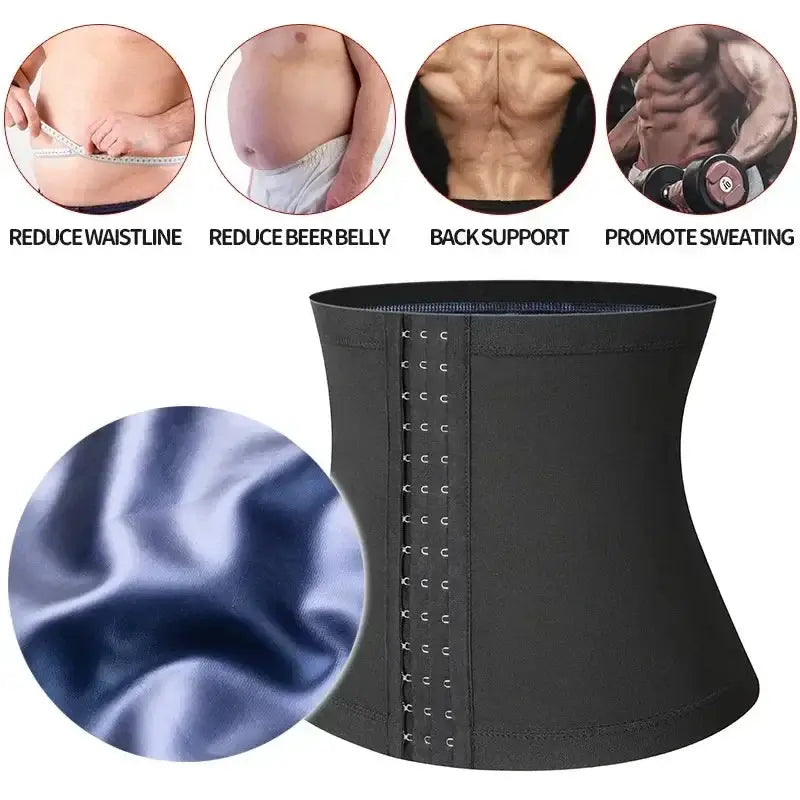 Men Sauna Waist Trainer Corset Shaper For Fat Burning