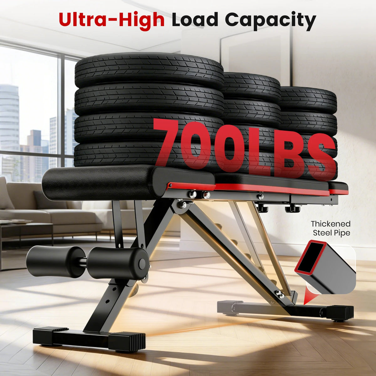 Multifunctional Foldable Dumbbell Bench Adjustable Home Gym Bench — product view 4