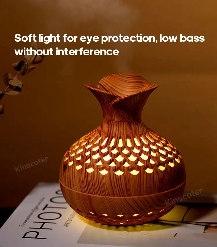 Wood Grain USB Aromatherapy Diffuser With RGB Lighting — product view 12