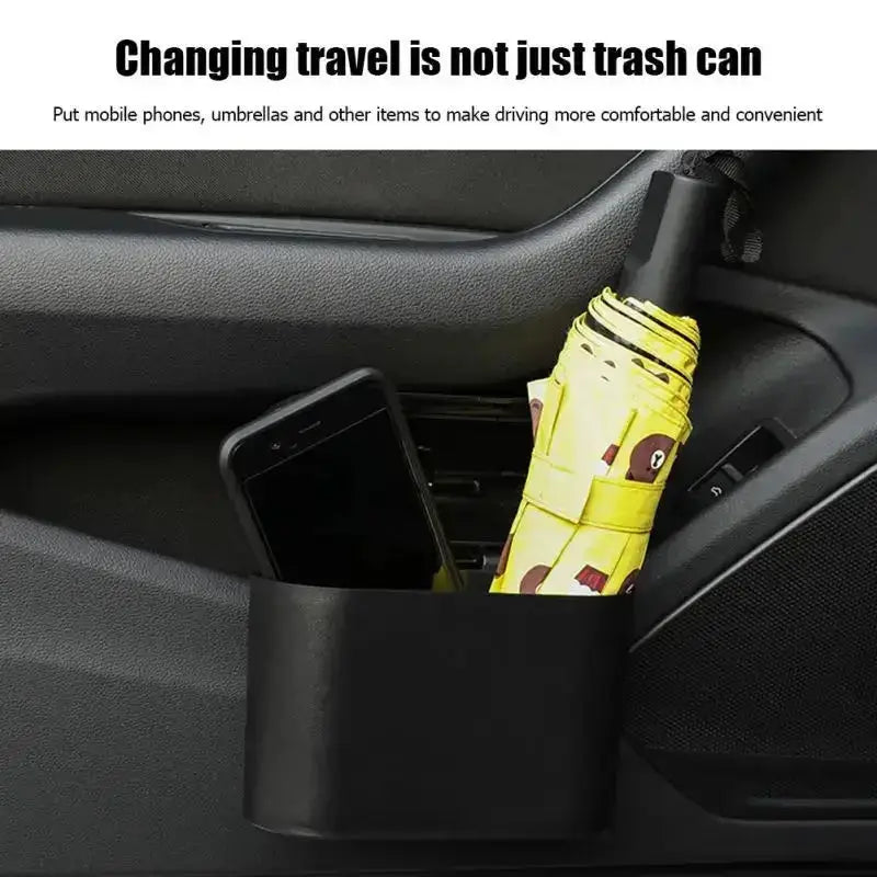 Portable Car Trash Can With Lid Box Easy Clean Travel Size