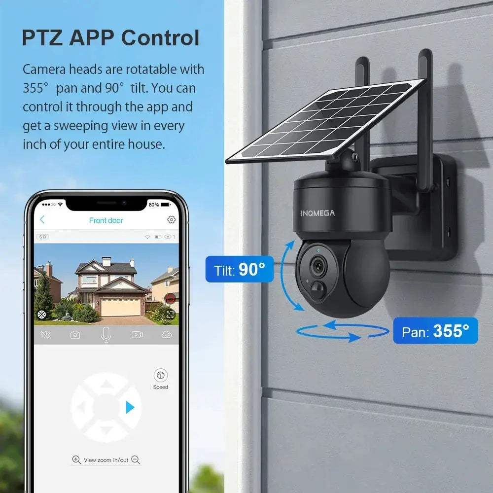 INQMEGA Mini Wifi HD Solar Camera Mobile Tracking Cam