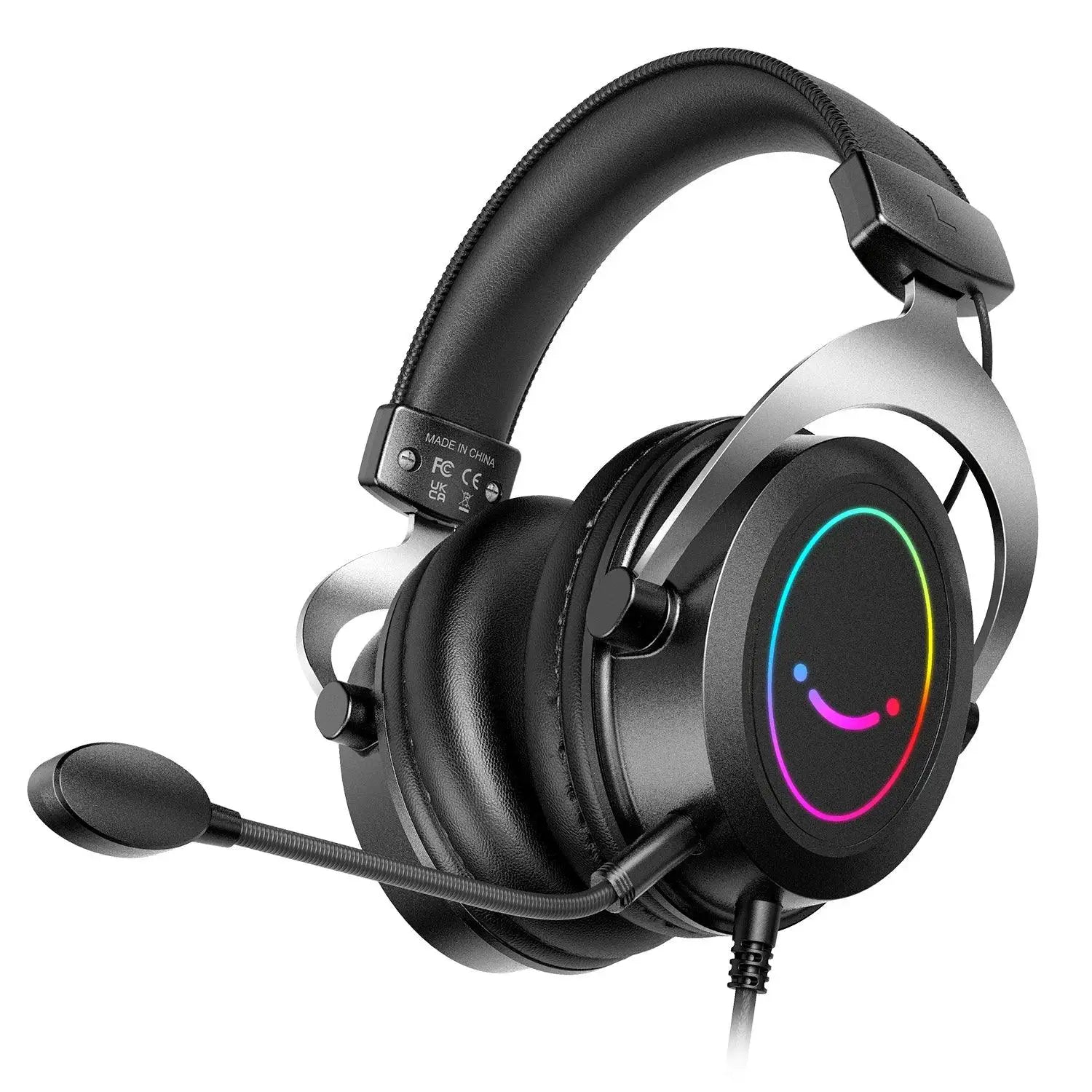 Dynamic RGB Gaming Headset With Microphone Control