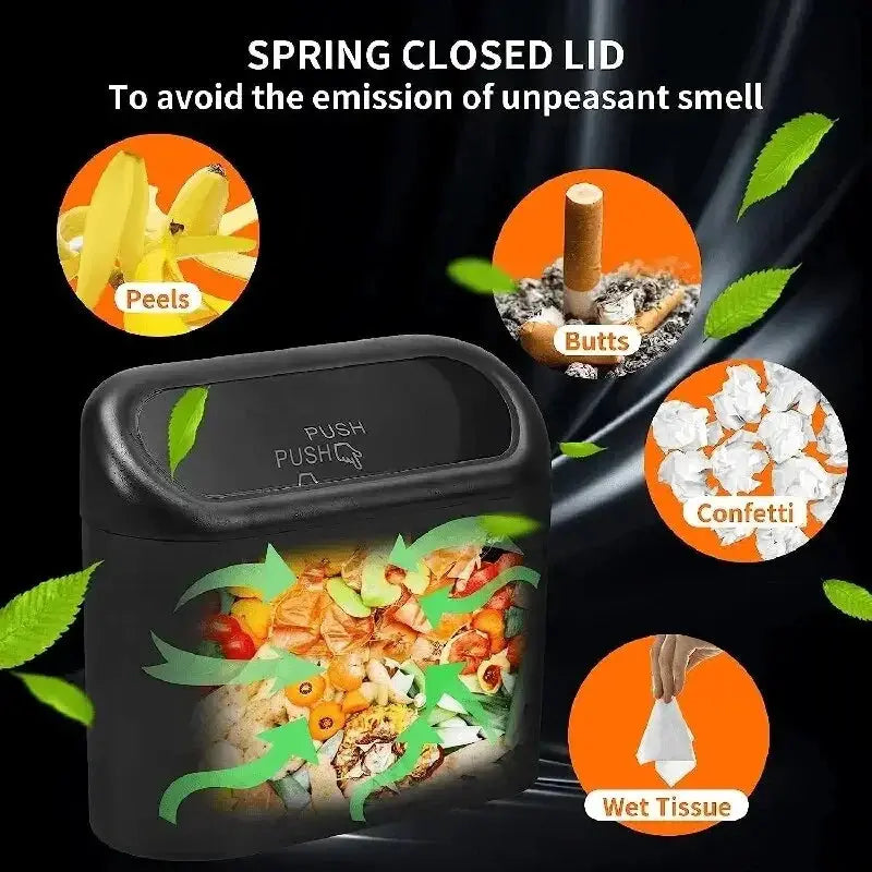Universal Car Trash Bin Organizer Hanging Garbage Dust Case