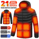 21 Areas Heated Jacket USB Electric Coat For Men And Women