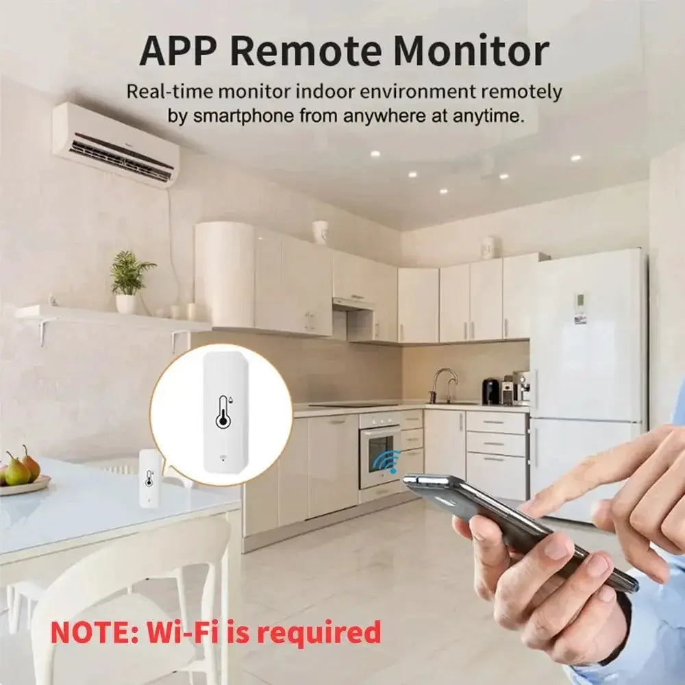Tuya WiFi Smart Temperature Humidity Sensor Battery Powered - OurLum.com