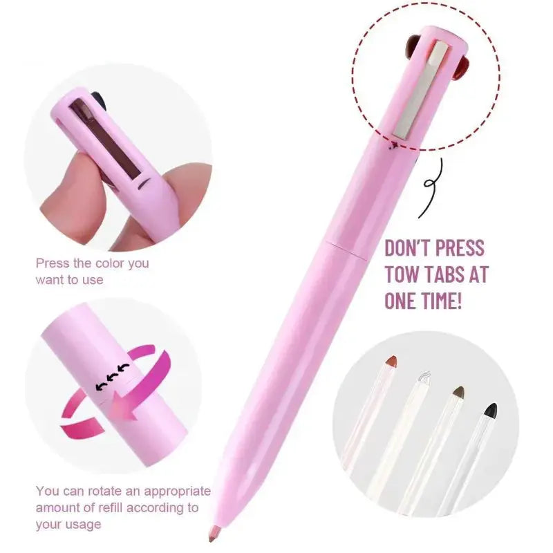 4 In 1 Multi Functional Lip Liner Eyeliner Eyebrow Set