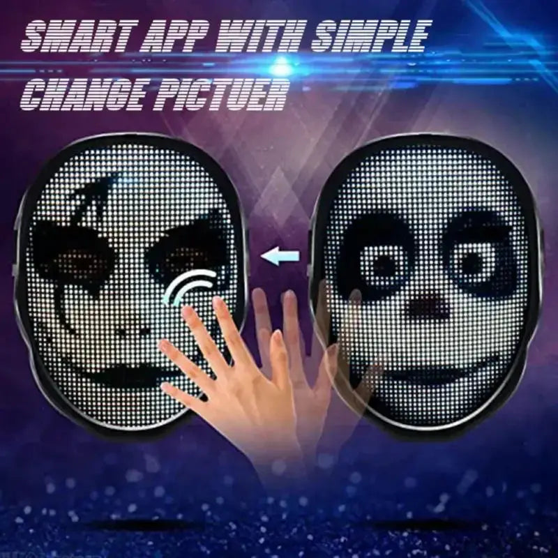 Bluetooth App Controlled LED Light Up Carnival Mask