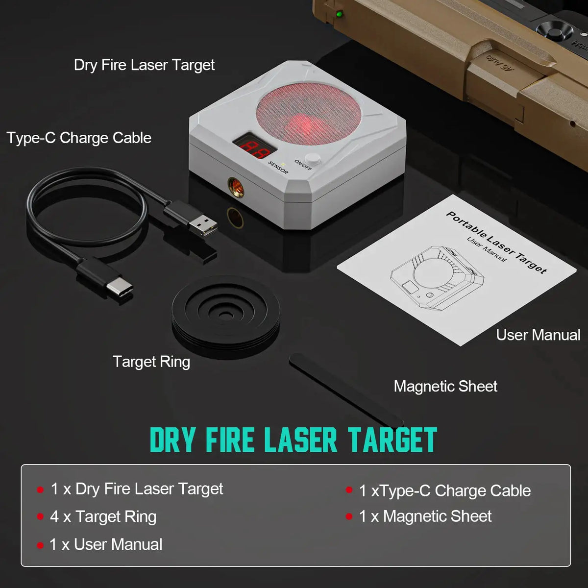 Infrared Induction Electronic Scoring Laser Target Color Sensitive Shooting Practice with Sound Effects Training Toy Equipment