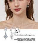 1.18 Carat S925 Silver Fringe Ear Clips Minimalist Moissanite Earrings Women
