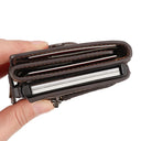 Anti-Scan Magnet Credit Card Holder Wallet Genuine Leather