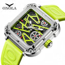 Gold Mens Skeleton Automatic Watch