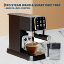 Espresso Machine , Compact Espresso Maker with Steam Milk Frother