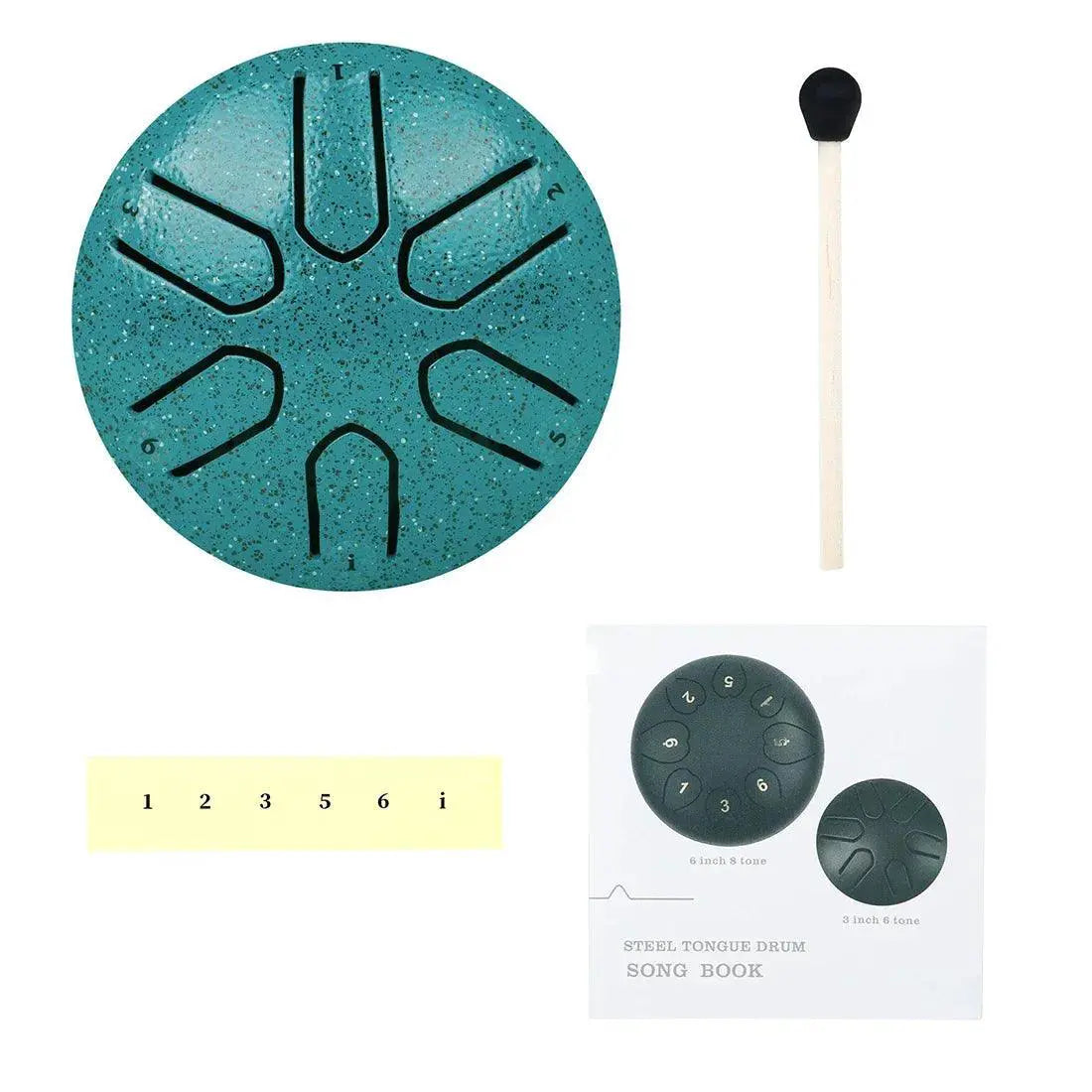 3 Inch 6 Tone Steel Tongue Hand Drum With Drumsticks Gifts