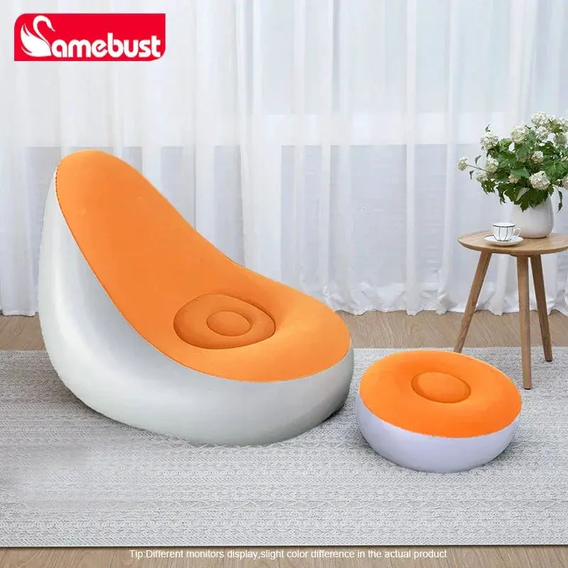 Camebust Foldable Inflatable Air Bed Lazy Sofa Mattress